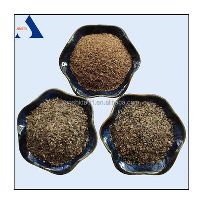 Золотой цвет Сырье вермикулитные хлопья Без асбеста 0.3-1mm/1.5-2.5mm/1-3mm/2-4mm Размеры